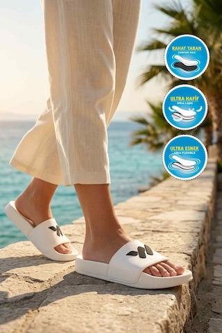 Walkway 8000-02 G Beyaz Unisex Terlik