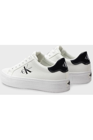 Calvin Klein Kadın Ayakkabı Yw0Yw01393 01W Beyaz-Siyah Beyaz - Siyah