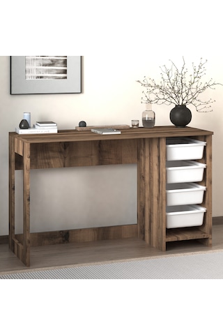 Hero Modern Çalışma Masası - 120 Cm Antik Ceviz