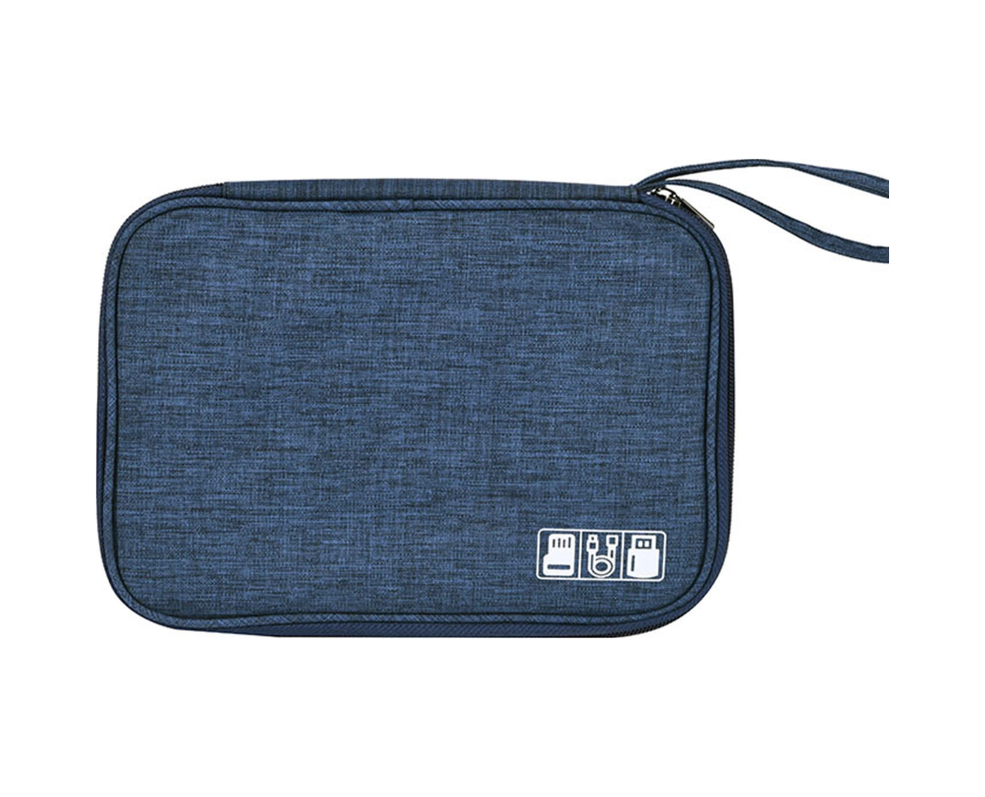 Moveevo Üst Mavi Taşınabilir Elektronik Aletler Saklama Çantası - Powerbank, Şarj Kablosu Ve Kulaklık Koruyucu Organizatör Çok Renkli