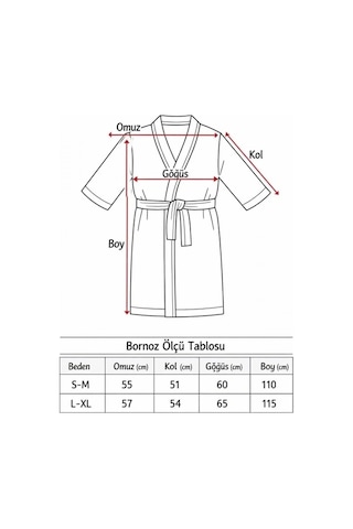 Saf Pamuk Konforu: Kimono Yaka Unisex Termal Kurulama Bornozu Çok Renkli