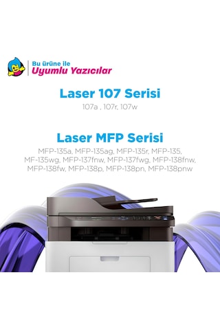 Hp 106a / W1106a Uyumlu Toner 4'lü Paket - Çipli / 107...