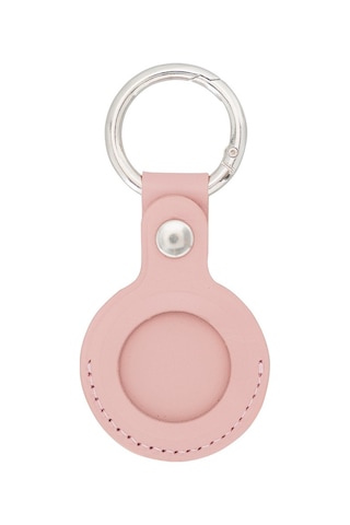 Apple Airtag Uyumlu Deri Anahtarlık, Nu2 Pembe