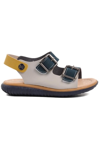 Ayakmod Şng 1530-p Lacivert Nubuk-sarı-krem Erkek Çocuk Sandalet 001