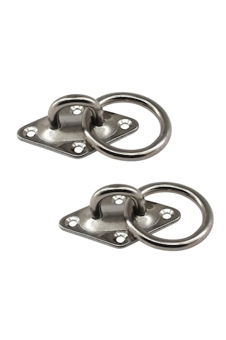 2'li Halkalı Mapa. Paslanmaz Krom. 4 Delikli 8mm