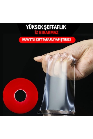 Silikonlu Çift Taraflı Montaj Bandı 10mm 33 Metre (STS OTO AKSESUAR)