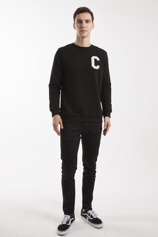 Boston Siyah O-yaka Sweatshırt Siyah