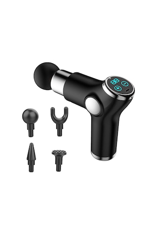 Yifomall 32 Seviye Derin Kas Masajı, 4 Farklı Ucu, 15 Dakika Otomatik Kapatma, Sessiz Motor, Pil Güçlü Mini Fasyal Gönül - Siyah 515 Lcd Siyah