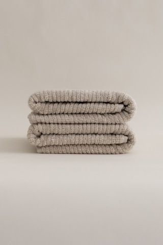 Ivory Bej Fitilli Mikro Fiber %100 Pamuk 2li El Yüz Havlusu Seti Bej