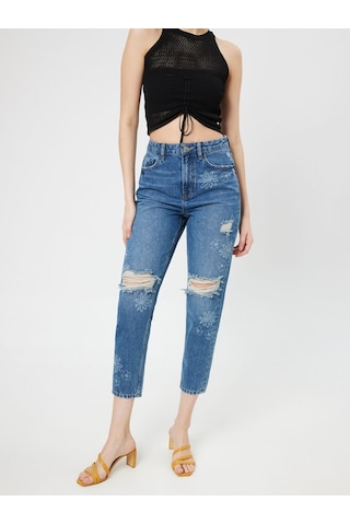 LOFT Mom Regular Fit Kadın Pantolon Lf2032595 Q1.v1 Denim