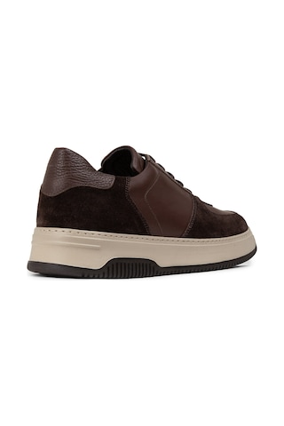 Deery Hakiki Deri Kahverengi Erkek Sneaker Ayakkabı - 01965Mkhve01 Kahverengi