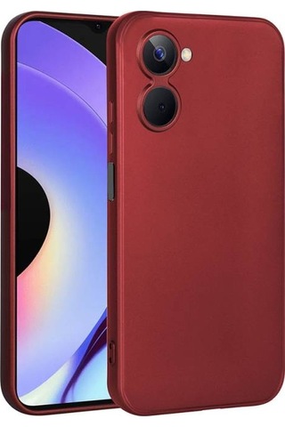 Realme 10 4g Kılıf Esnek Yapılı İnce Slim Silikon Kapak Ryc/premier Kirmizi