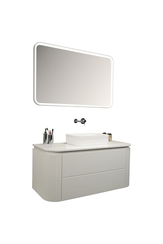 Kobos Gloria 100 Cm Banyo Dolabı Seti Bianco Beyaz