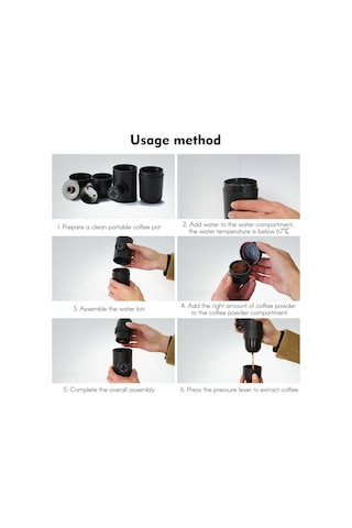 Mufunye Taşınabilir El Basmalı Kahve Makinesi - Hızlı Ve Pratik Kahve Keyfi İçin