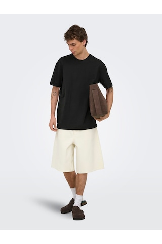 Only & Sons Kian Life Erkek Siyah Tişört 22028692-b