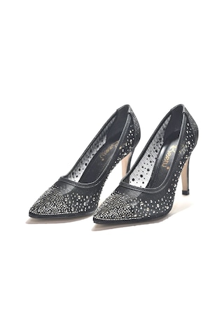 Beety By51.9247 Siyah İnce Topuk Stiletto Kadın Abiye Ayakkabı