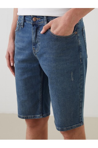 Lcw Jeans İndigo Standart Kalıp Erkek Jean Şort