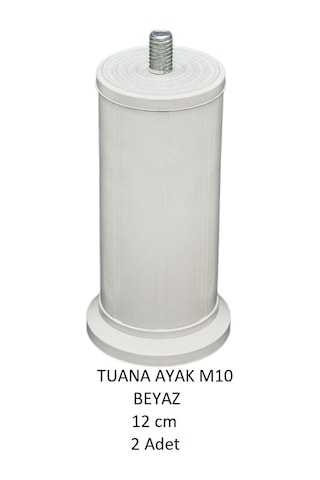 Tuana Ayak 12 cm M10 Cıvatalı Beyaz (2 Adet)