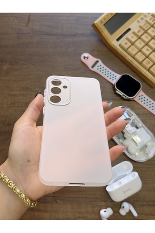 Samsung Galaxy S23 Fe Uyumlu Süper İnce Mat Ultra Thin Silikon Kılıf Şeffaf