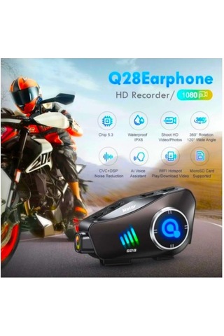 Motobir Q28 Kameralı Bluetooth Intercom Seti