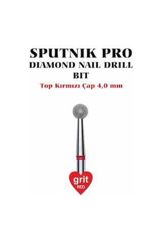 Elmas Top Freze Kırmızı Çap 4,0mm