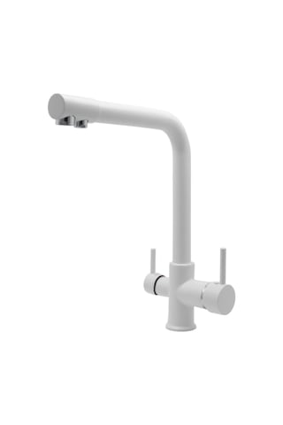 Kustar Beyaz 3 Yollu Arıtmalı Mutfak Eviye Bataryası