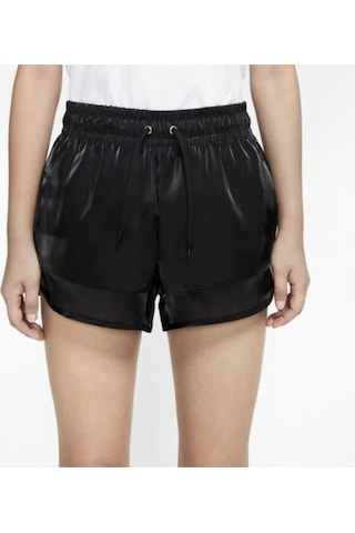 Nike Nıke Nsw Aır Parlak Siyah Saten Kadın Şort Dj1062-010 Siyah