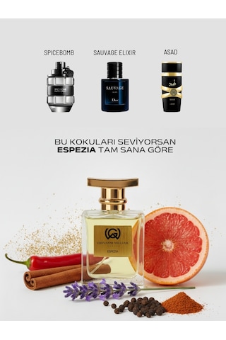 Espezia Erkek Parfümü Sexy Yazlık Edp Güçlü Kalıcı Etkileyici Zencefil, Lavanta, Biber, Tarçın, Meşe Yosunu Fresh - Marin