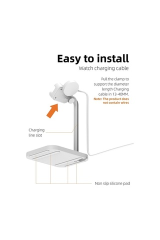 Tongxida Google Huawei Garmin Samsung Uyumlu Aoduke Ajzj02s Saat Şarj Cihazı Dock Standı İzle Beyaz Beyaz