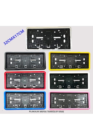 Plakalık Plastik Tak Kolay Kare Krom Çerçeveli 2 Adet