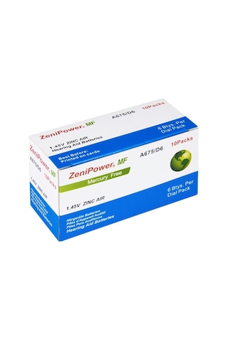 Zenipower MF A675 1.45 V İşitme Cihazı Pili 6 x 10'lu