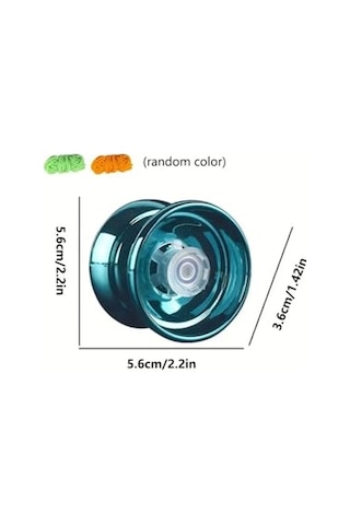 Metal Yoyo Oyuncak Extra Rulmanlı Profesyonel Yo-yo Oyuncağı Unresponsive Yoyo Mavi