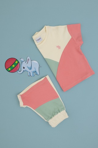 U.S. Polo Assn. Kız Çocuk Pembe Blok Renkli Örme Şort 50306299-VR041
