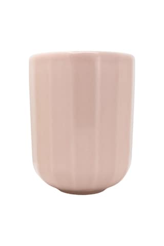 Bevel Pembe Seramik Kulpsuz Mug Pembe