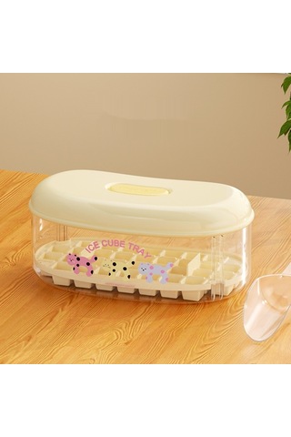 Jian Fan Tek Tıkla Buzızgara Kalıbıev Buzdolabıdepama Buzuz Kutusu-sarıı Sarı