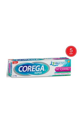 Corega Süper Diş Protez Yapıştırıcı Krem Tat Içermez 5 x 40 G