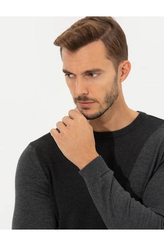 Pierre Cardin Erkek Gri Melanj Triko Kazak 50261154-vr086 Gri Melanj