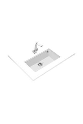 Teka Square 72.40 Tg Tek Hazneli Tezgahaltı Tegranite Eviye - Arctic White - 115230019