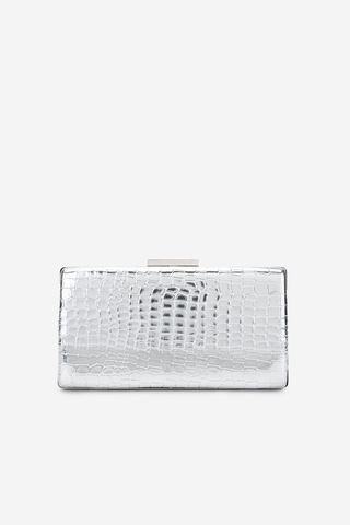 Valmenti Kadın Vegan Gri Abiye Çanta 1083 0015 Bn Cnt Y25 Gumus Kroko GRİ