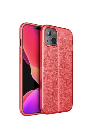 Apple Uyumlu iPhone 13 Kılıf Zore Niss Silikon Kapak Kırmızı
