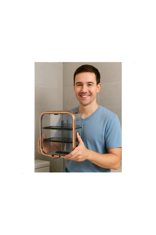 Xindoker Duvar Tipi Sabitlenebilir Pet+pp Hijyenik Mendil Kutusu - Gri Renkli Ev Kullanıma Uygun 21x15x25cm Depolama Kutusu Gri