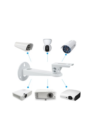 Geeroyoo Projektör Duvar Montajı - 360 Döner & 60 Yükseklik Ayarı, 20cm Maks Uzunluk, 1.5kg Yük Taşıma Kapasitesi, Beyaz Minimum Sipariş:10