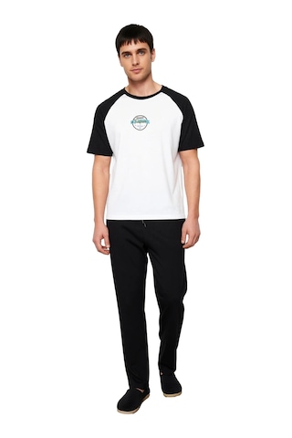 Frm Erkek Reglan Kol Bisiklet Yaka Pijama Fonksiyonel Dayanıklı Kalit Siyah