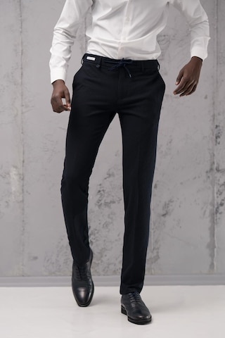 Ecer Regular Fit Yan Cepli Kışlık Gofre Kumaş Pantolon Lacivert