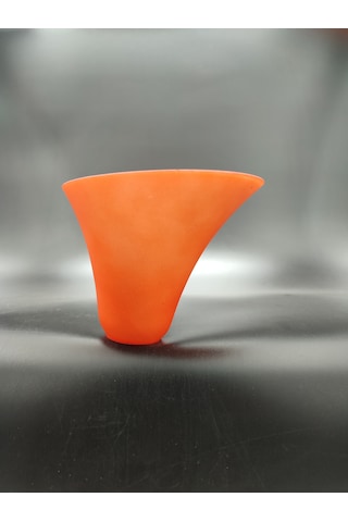 Küçük Avize Camı.turuncu Renkte.hakiki Opalin.mum Ampule Göre . Mat Turuncu