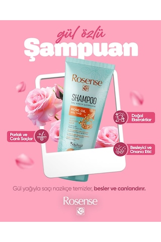 Rosense Şampuan Gül Özlü 250 Ml Tüm Saç Tipleri