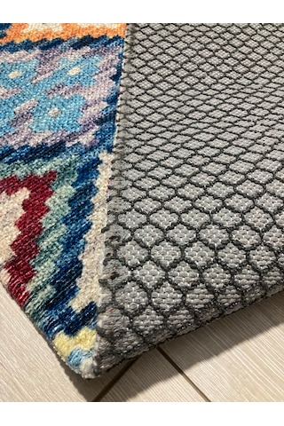 Tuğra Etnik Desenli Alt Kısmı Dokuma Kilim 160x230 Ebatlı
