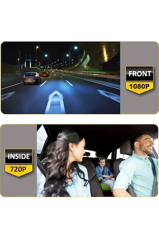 Arabalar Için 1080p Dash Cam Çift Kamera 3ınch Recorder Video Wifi Araba Dvr Döngü X17-no Wıfı-2cam None