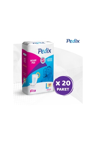 Pedix Mesane Pedi Unisex Büyük Boy L 20 x 10'Lu