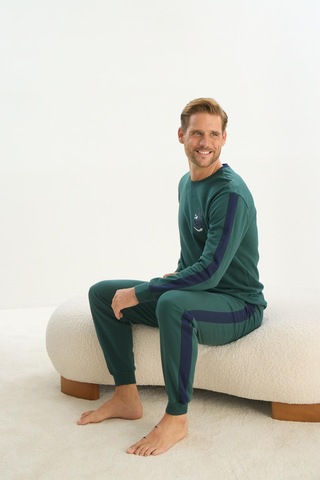 Erkek Uzun Kol Yeşil Eşofman Takım C7t1n5o9 001